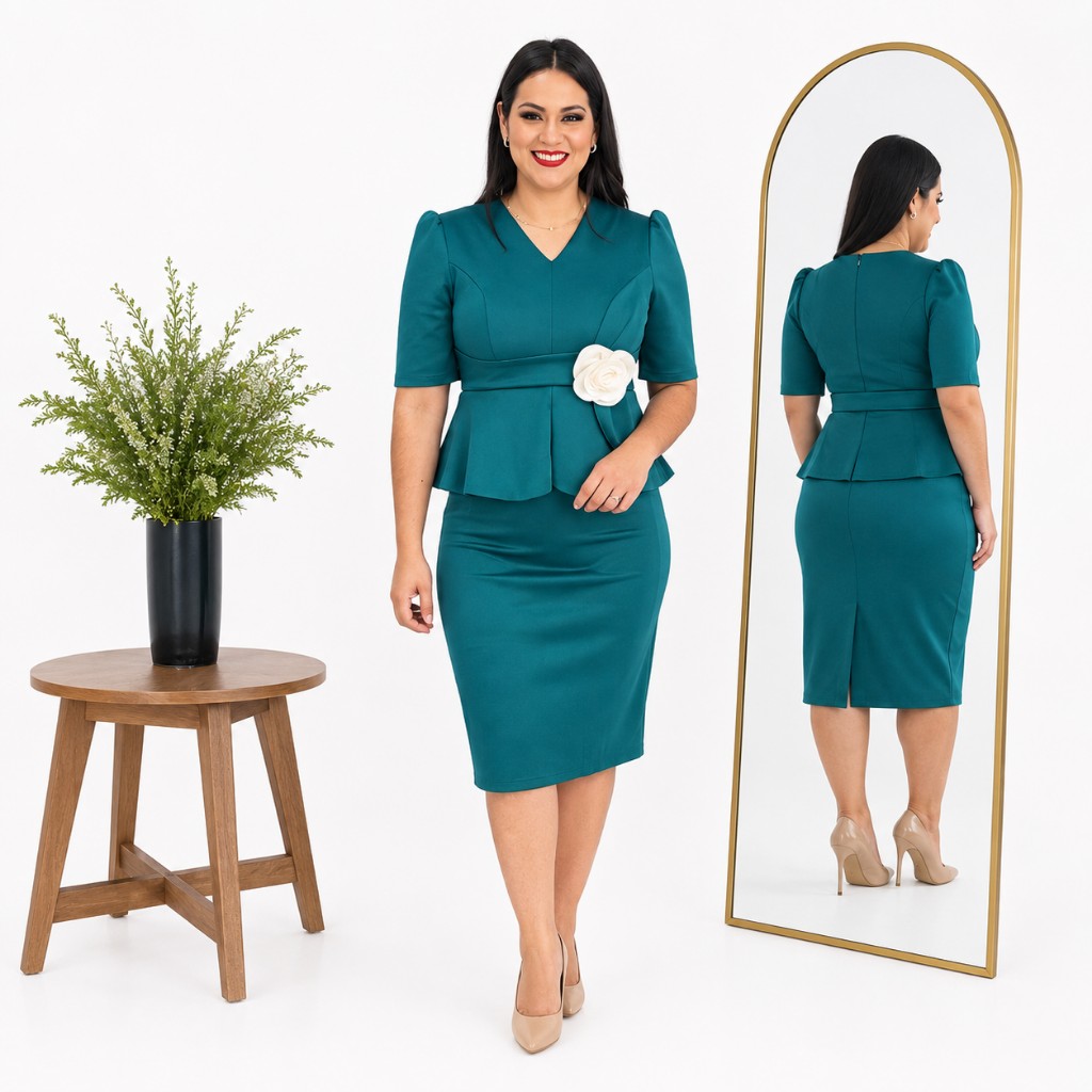 Vestido Verde Turquesa