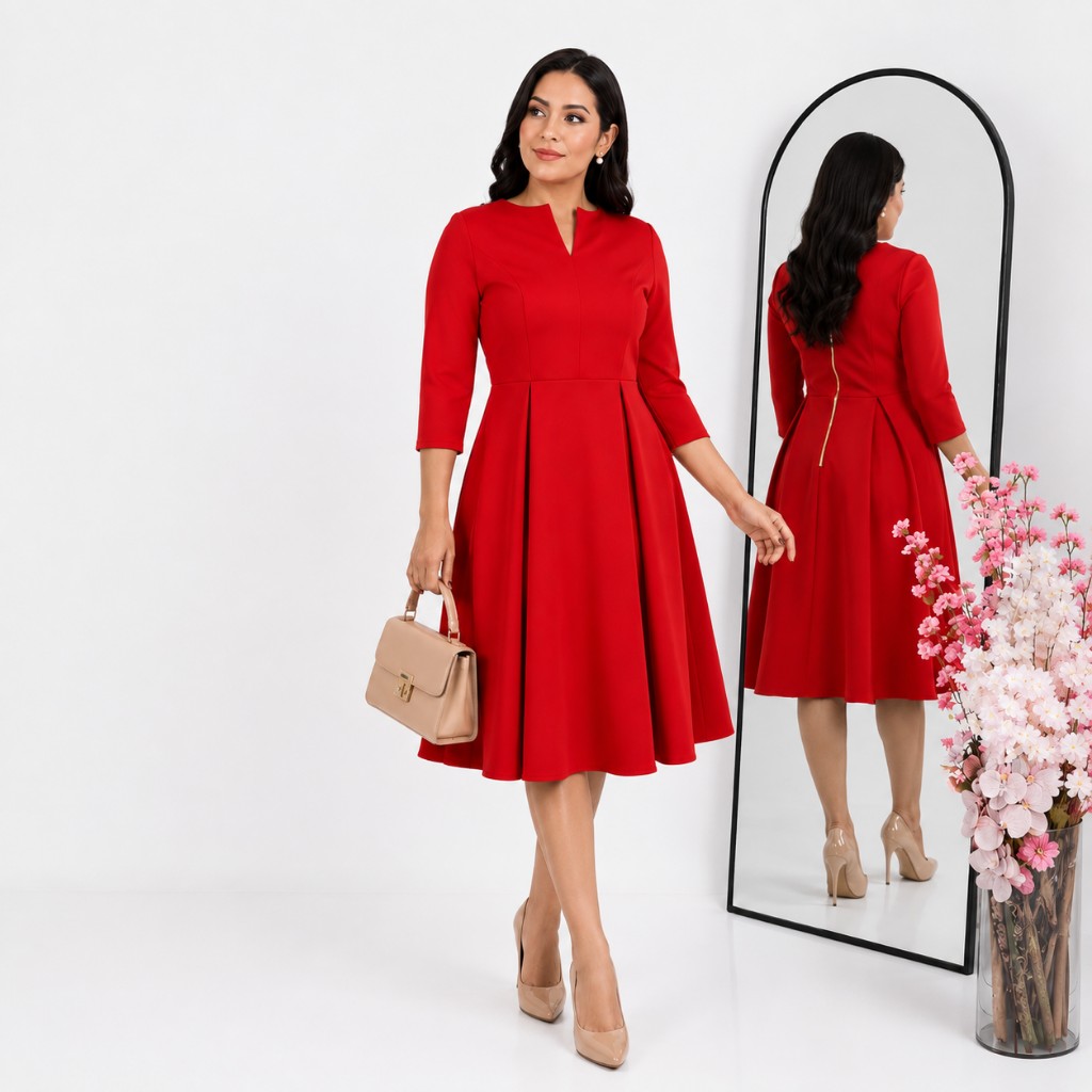 Vestido Rojo Claro