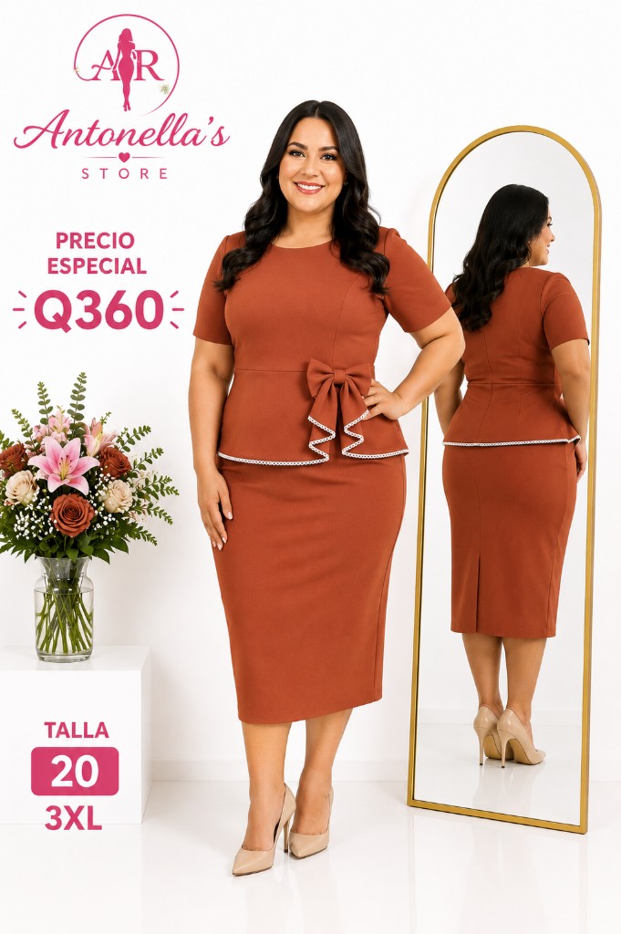 Vestido Color Ladrillo