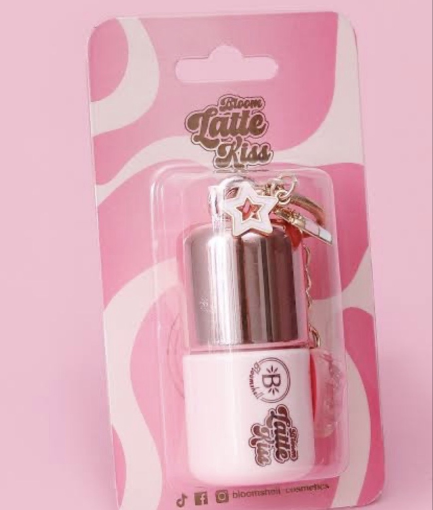 Bloom Latte Kiss rosado brillo labial
