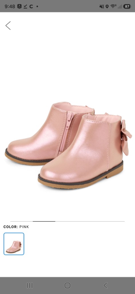 Botines rosados con lazo Children's Place Talla 10c