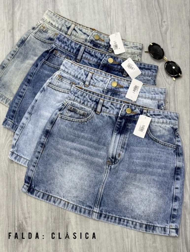 Falda denim