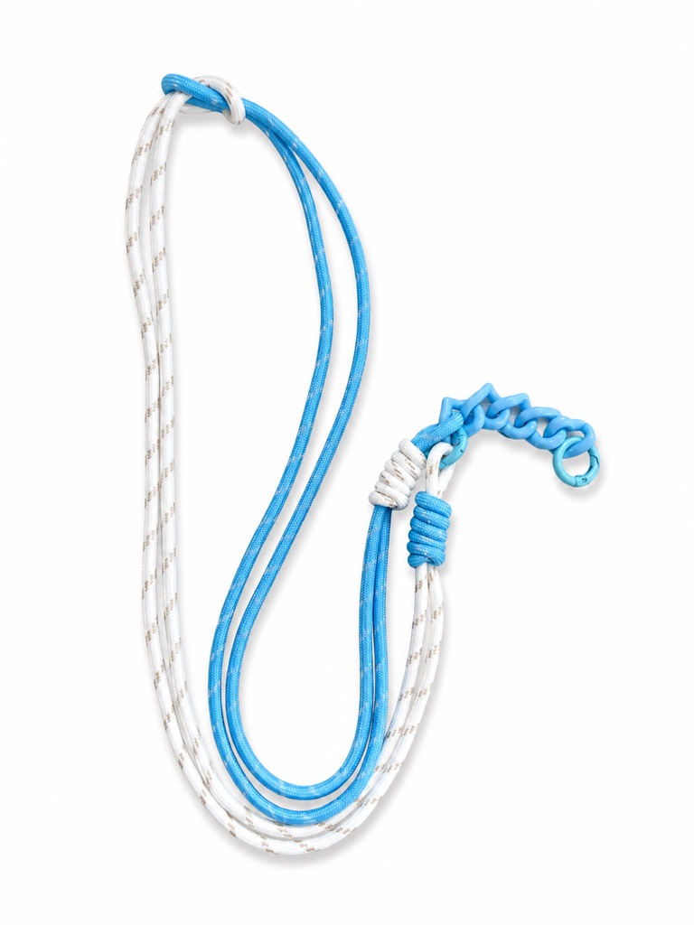 Cordón Abanico azul y blanca
