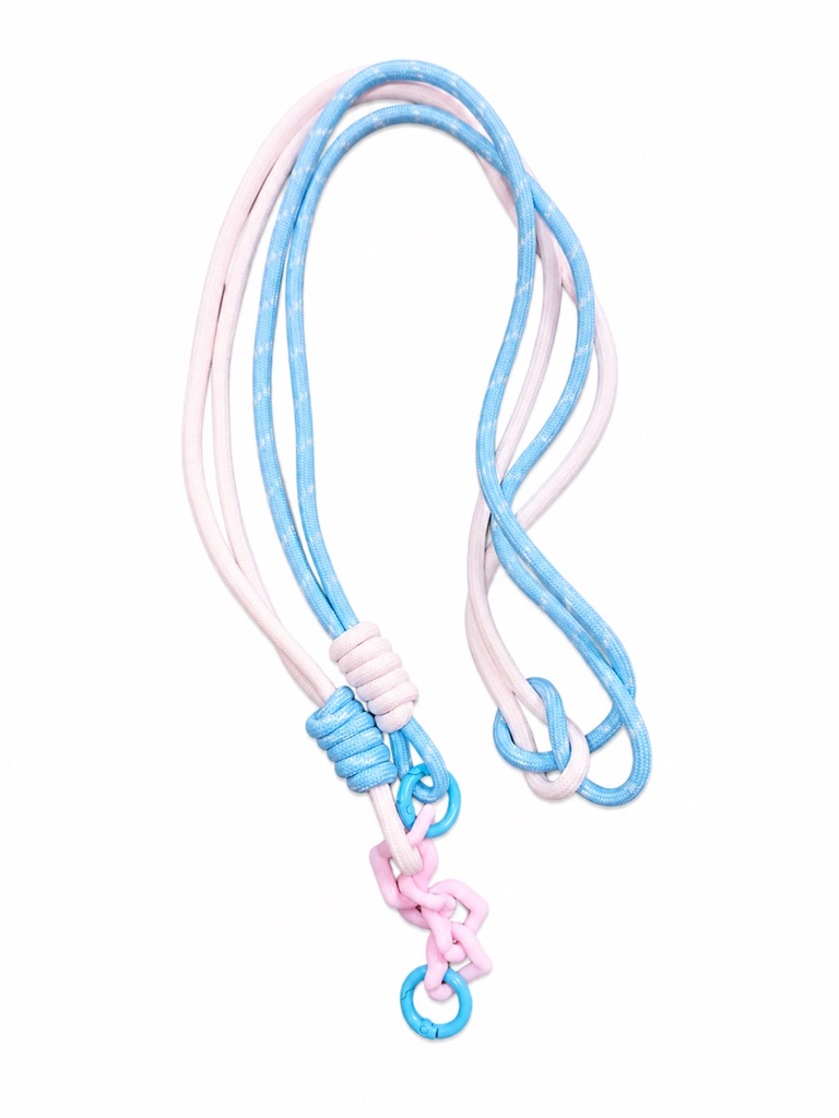 Cordón Celular rosa y azul pastel