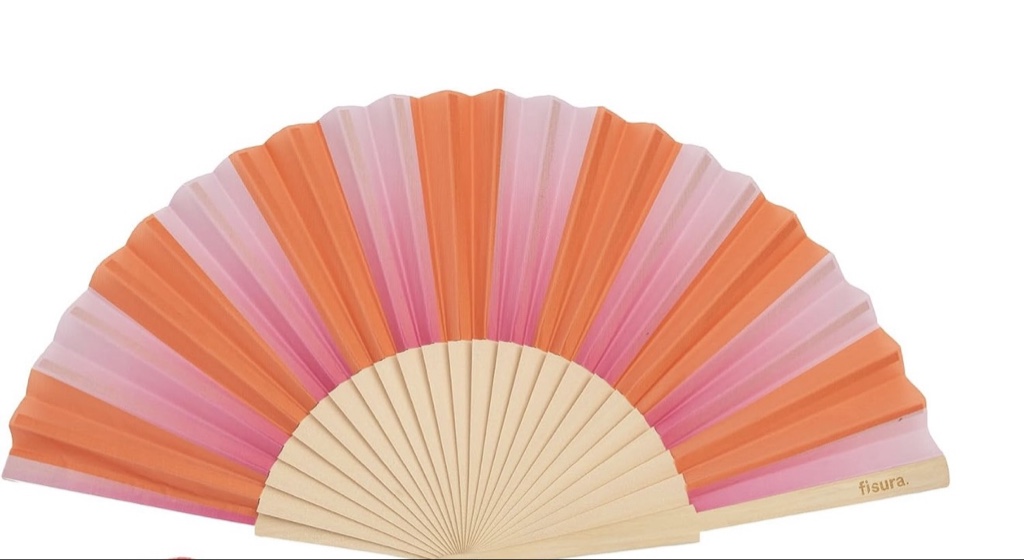 Fisura abanico rosa y naranja