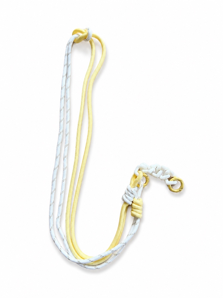 Cordón Abanico amarillo y blanco