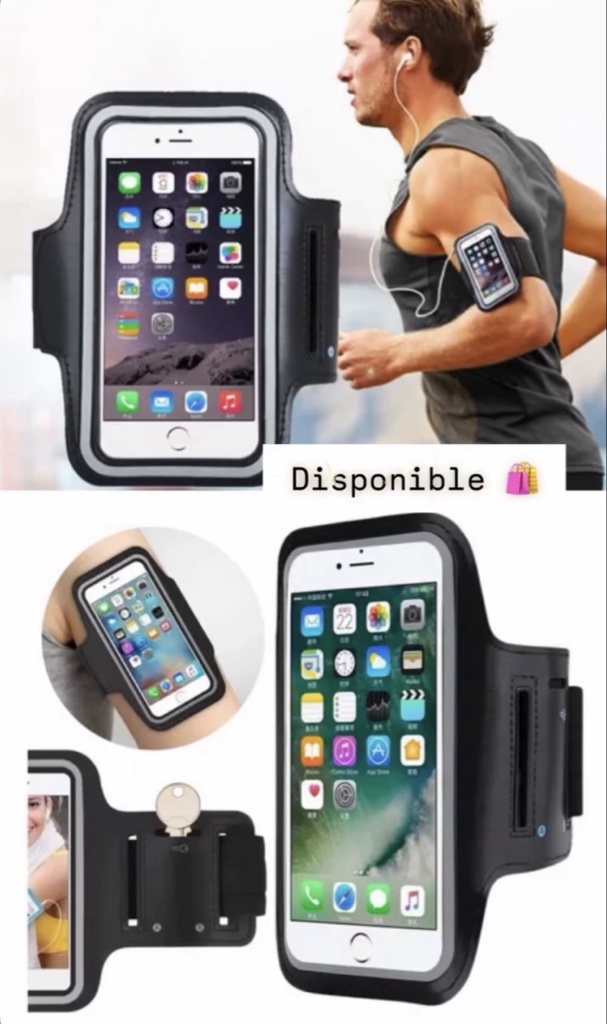 Funda deportiva celular negra