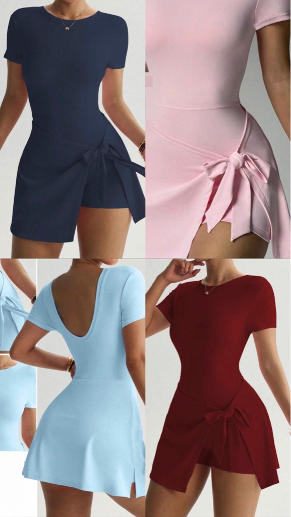 Vestido deportivo con falda cruzada