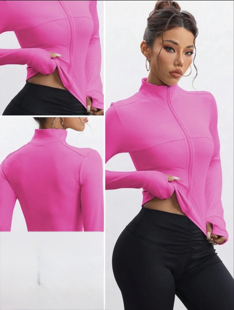 Chaqueta rosa fucsia deportivo