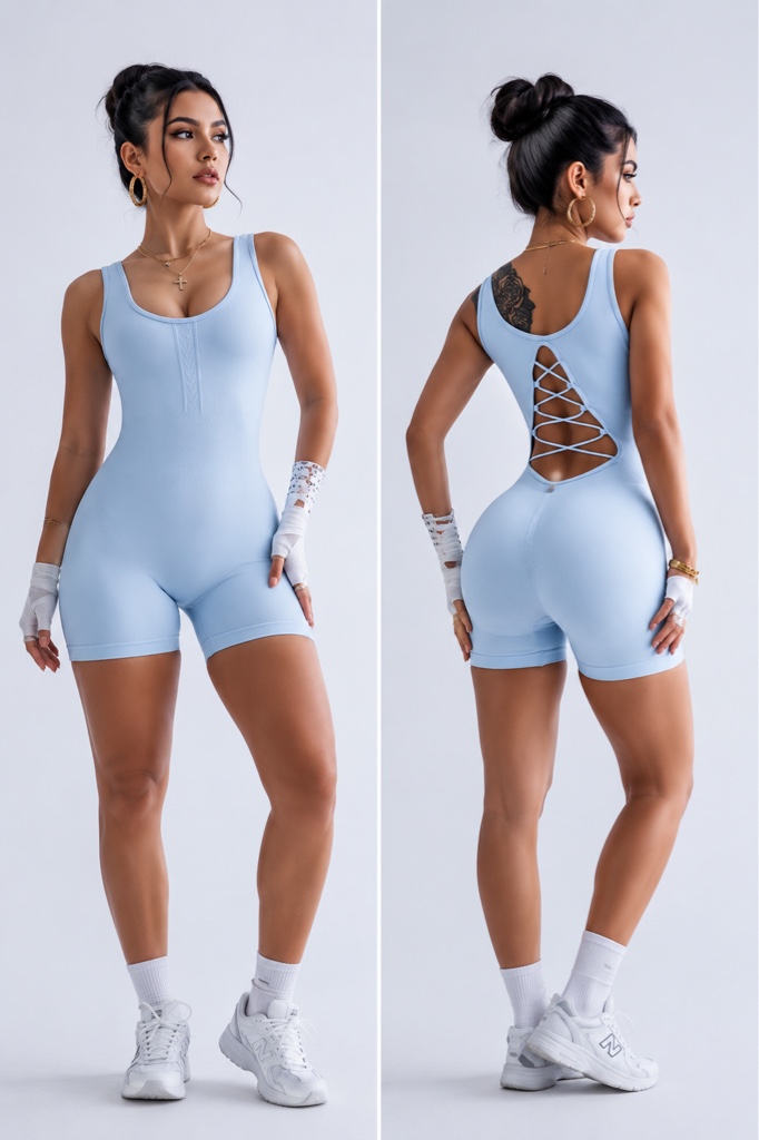 Enterizo talla M baby blue