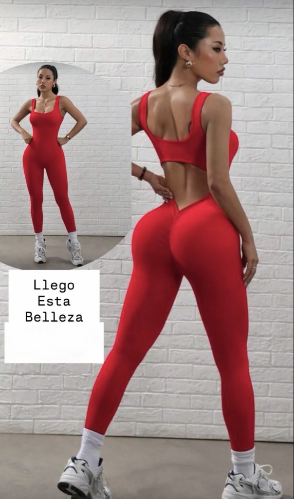 Enterizo talla XS largo rojo