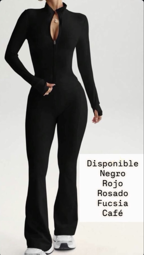 Set deportivo chaqueta y leggins bota ancha