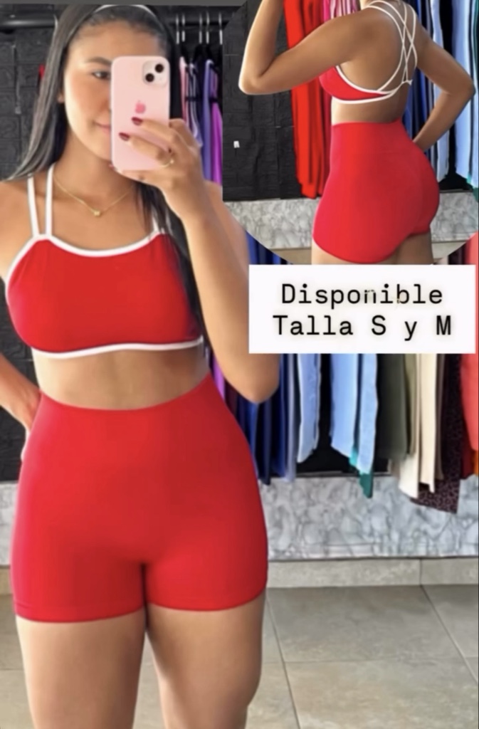 Set deportivo corto espalda cruzada