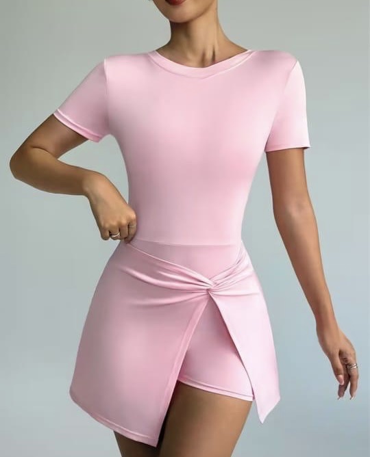 Vestido deportivo rosa talla L