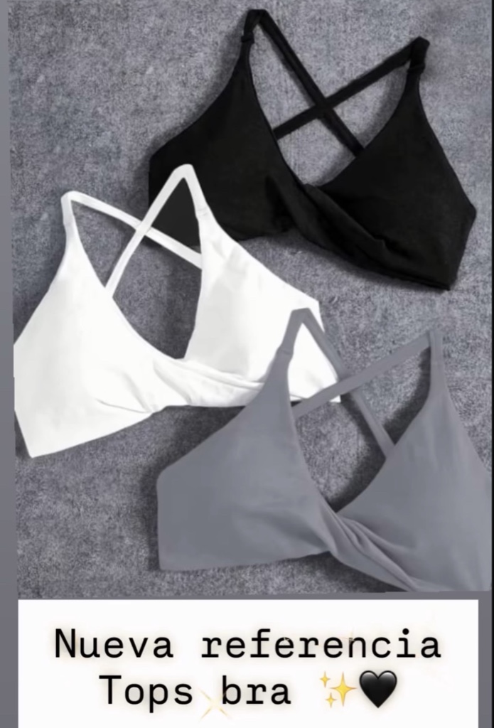 Top bra espalda cruzada