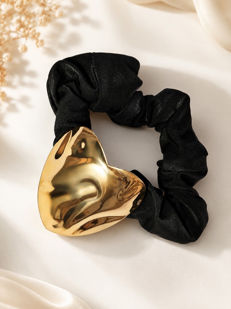 Xuxinha Coração Metálico Dourado