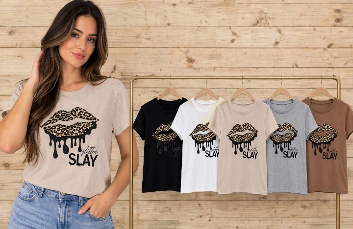 Polera estampado beso
