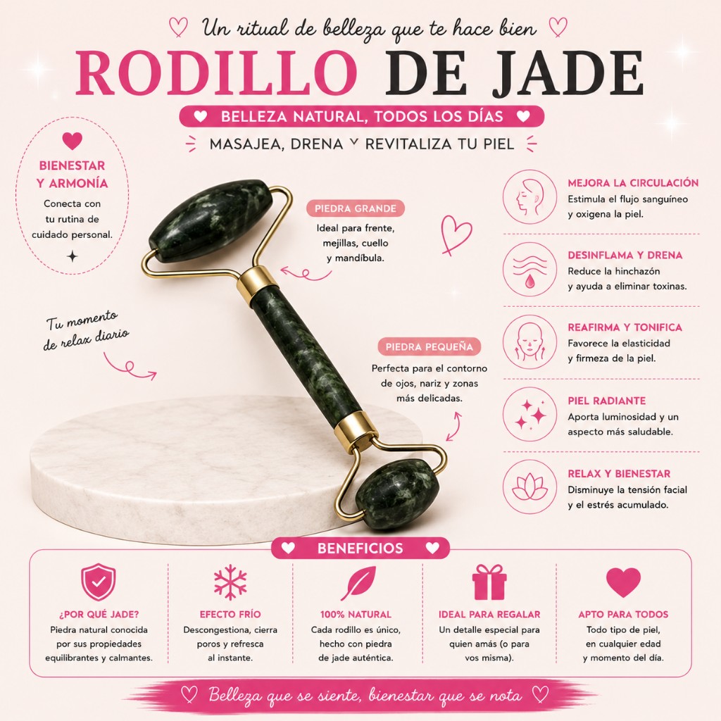 Rodillo facial jade
