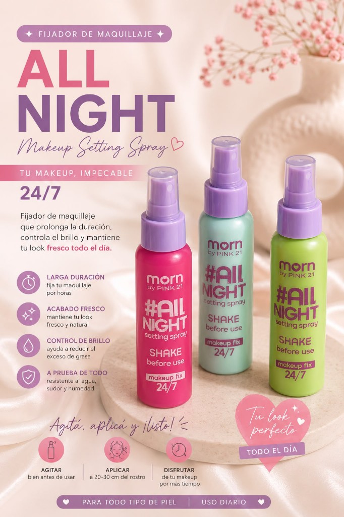 Pink21 spray fijador