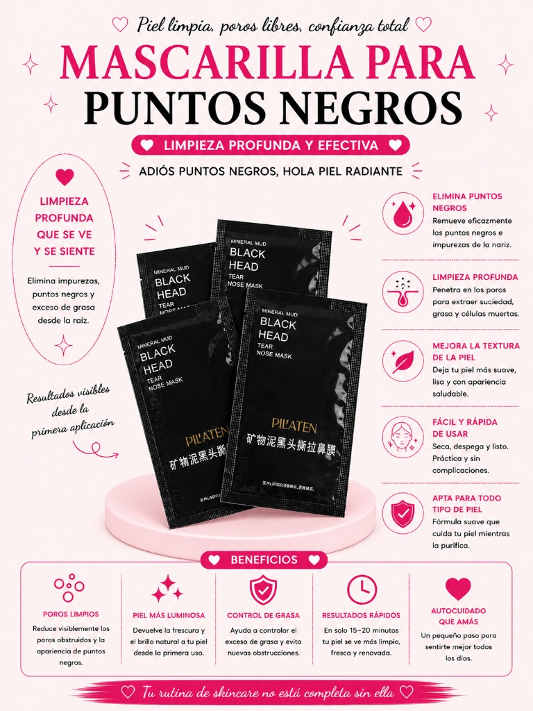 Mascarilla puntos negros