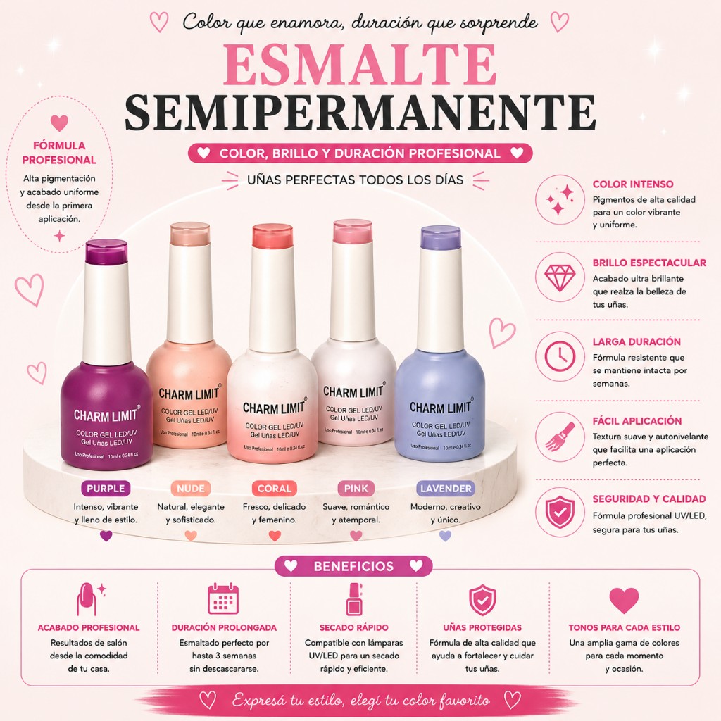 esmalte semipermanente charm limit !