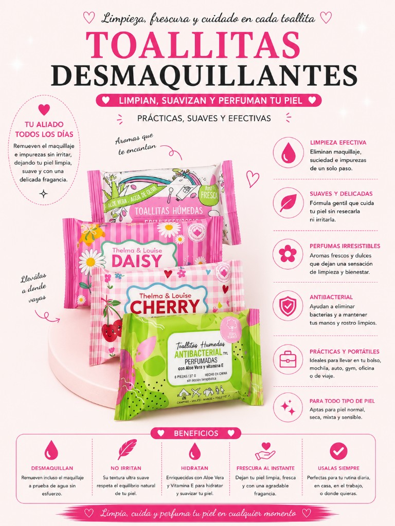 toallitas humedas desmaquillantes