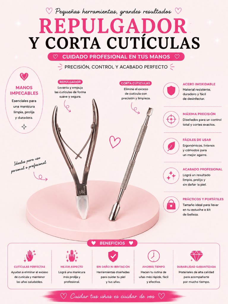 Corta cuticula + removedor de cuticula