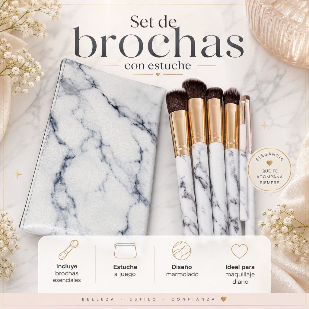 Set de brochas con estuy
