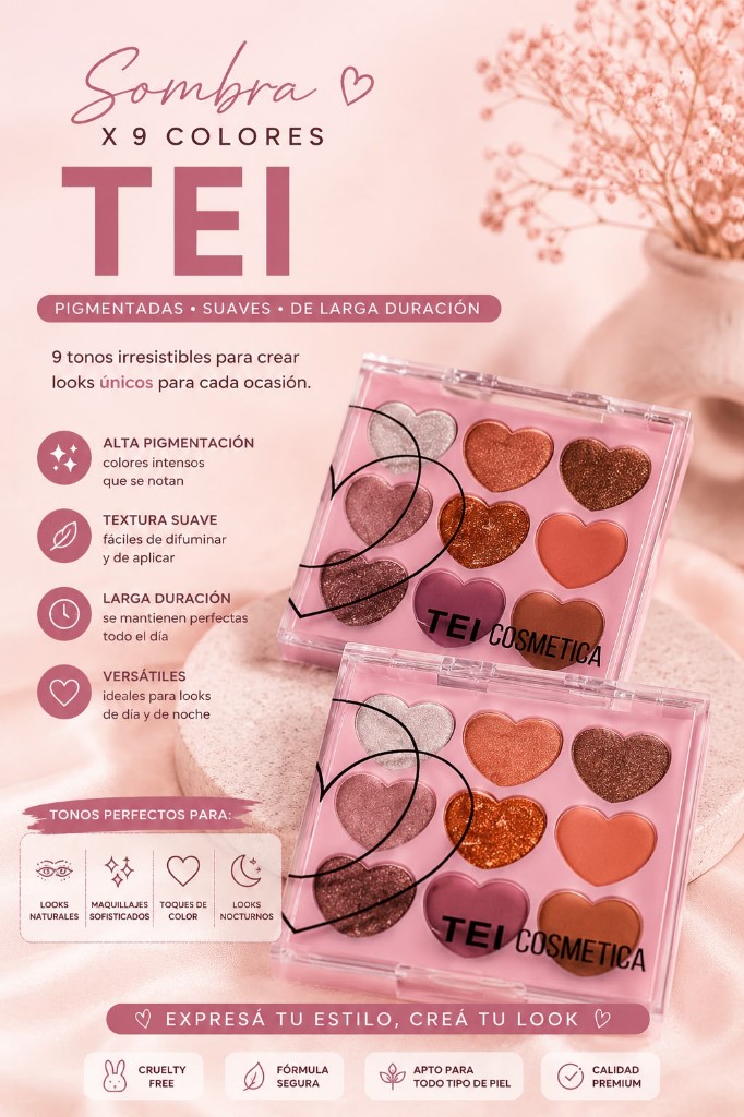 Paleta de sombra x9 Tei