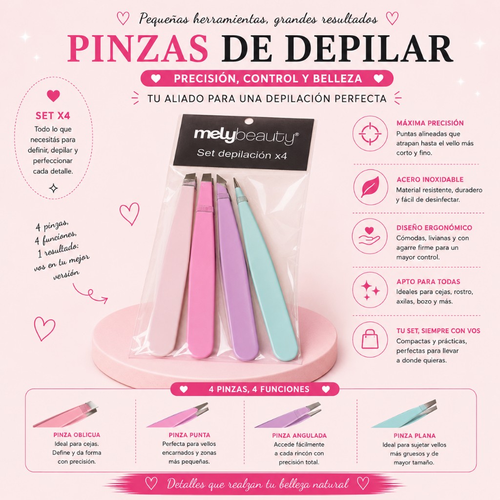 Pinza depilar x unidad