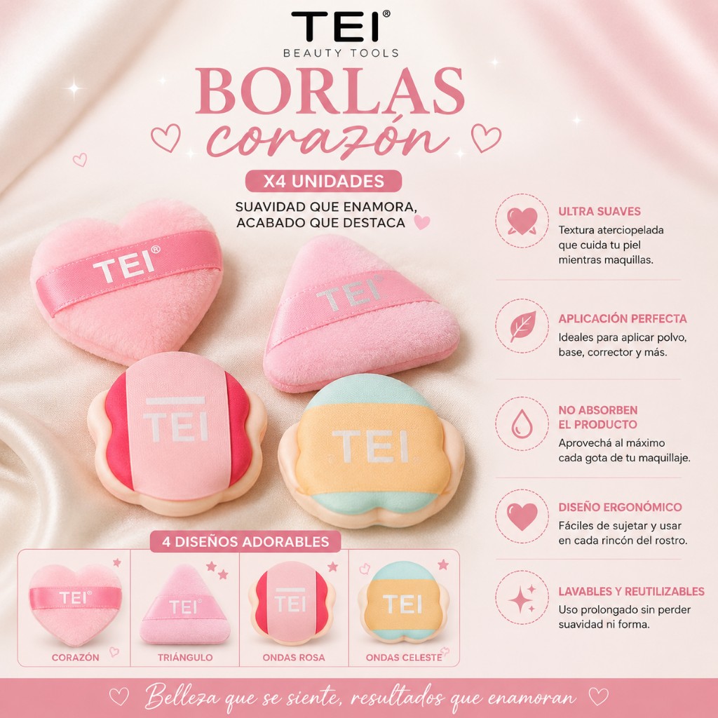 TEI esponjas corazón x unidad