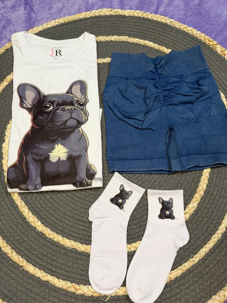 🔥 CONJUNTO CALZA CORTA 🍑👕