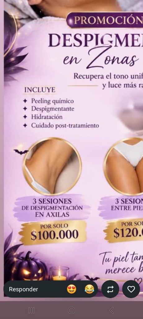 Despigmentación de zonas oscuras