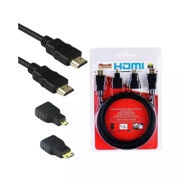 ADAPTADOR Y CABLE HDMI 3 EN 1