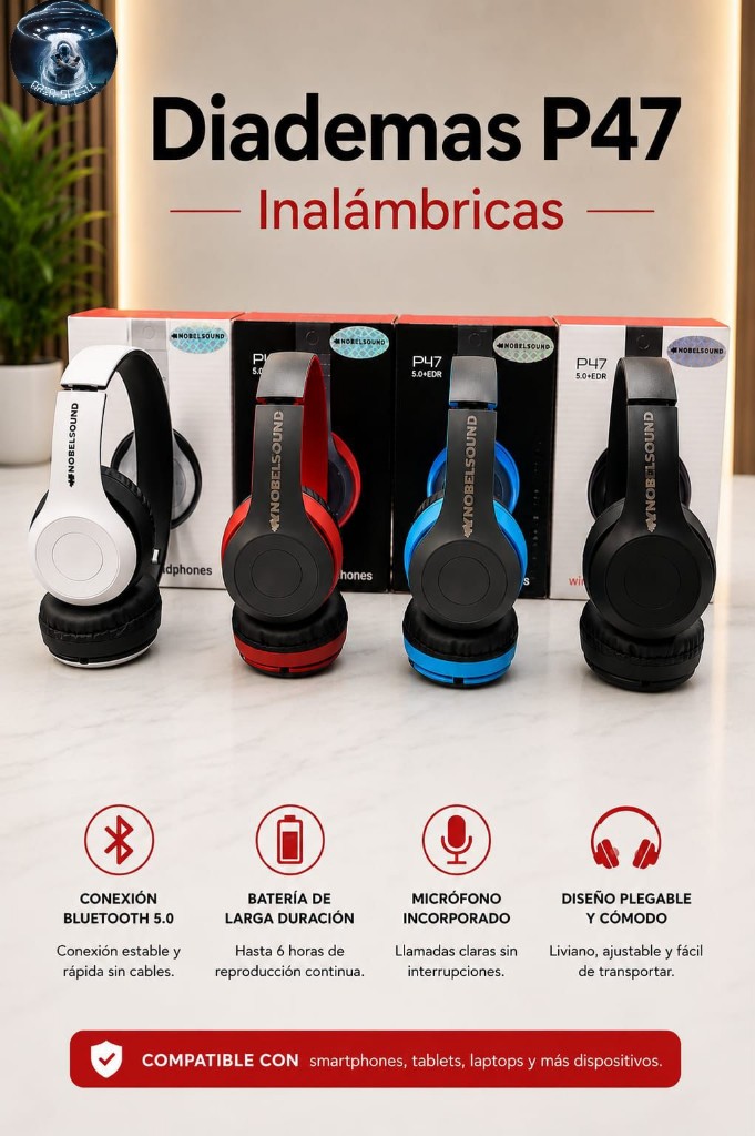 Nobelsound P47 audifonos negros
