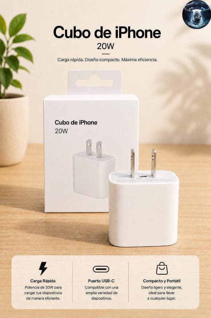 Apple cubo cargador blanco 20W