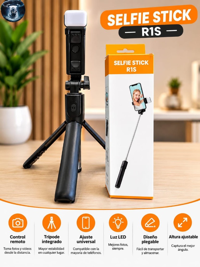 Selfie Stick R1S negro