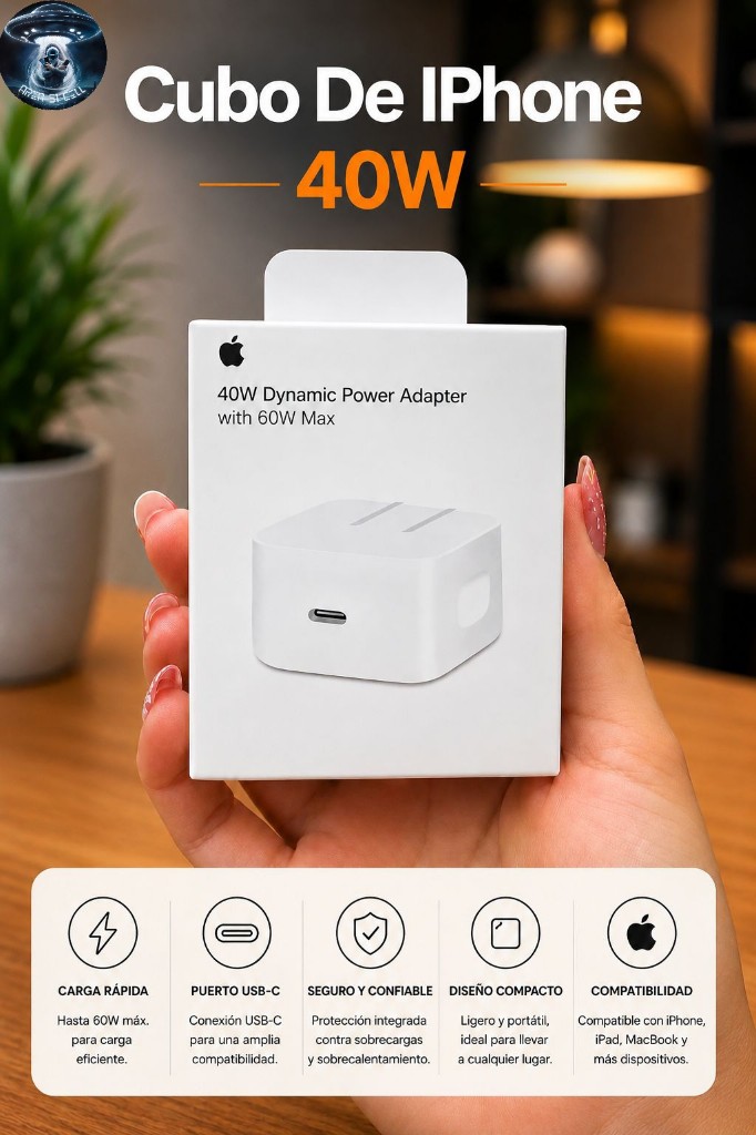 Apple cargador blanco 40W