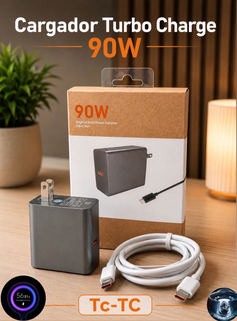 Cargador Turbo Charge 90W