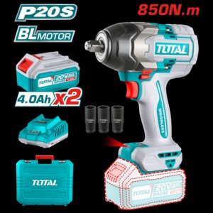 LLAVE DE IMPACTO A BATERÍA 20V 850NM BL - 2BAT/CAR - TIWLI2085 - TOTAL