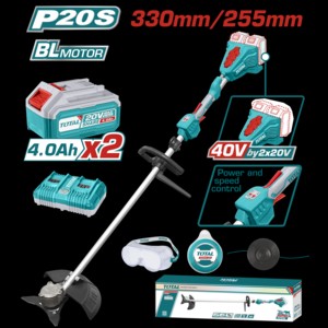 DESMALEZADORA A BATERÍA 20V+20V - 2BAT/CAR - TSTLI200285 - TOTAL