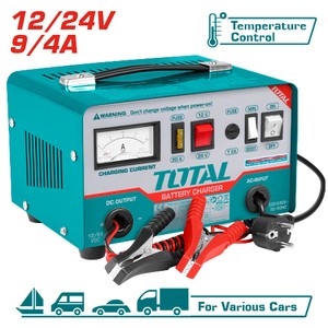 CARGADOR DE BATERÍA DE AUTO 12/24V - 9/4A - TBC1601 - TOTAL