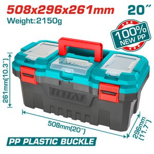 CAJA DE HERRAMIENTAS PLÁSTICA DE 51X30X26CM - TOTAL