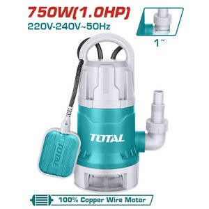 BOMBA DE AGUA SUMERGIBLE P/ AGUAS RESIDUALES 1HP 8MTS 217L/MIN (1 PULG) - TOTAL
