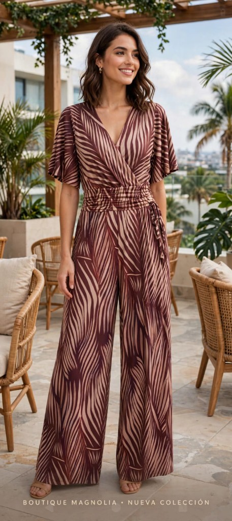 Mono estampado marron