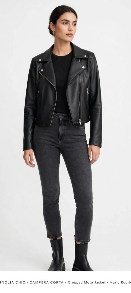 Chaqueta ecocuero corta