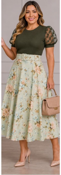 Falda nidi estampada