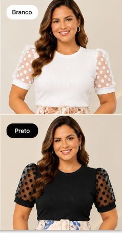 Remera manga corta tul