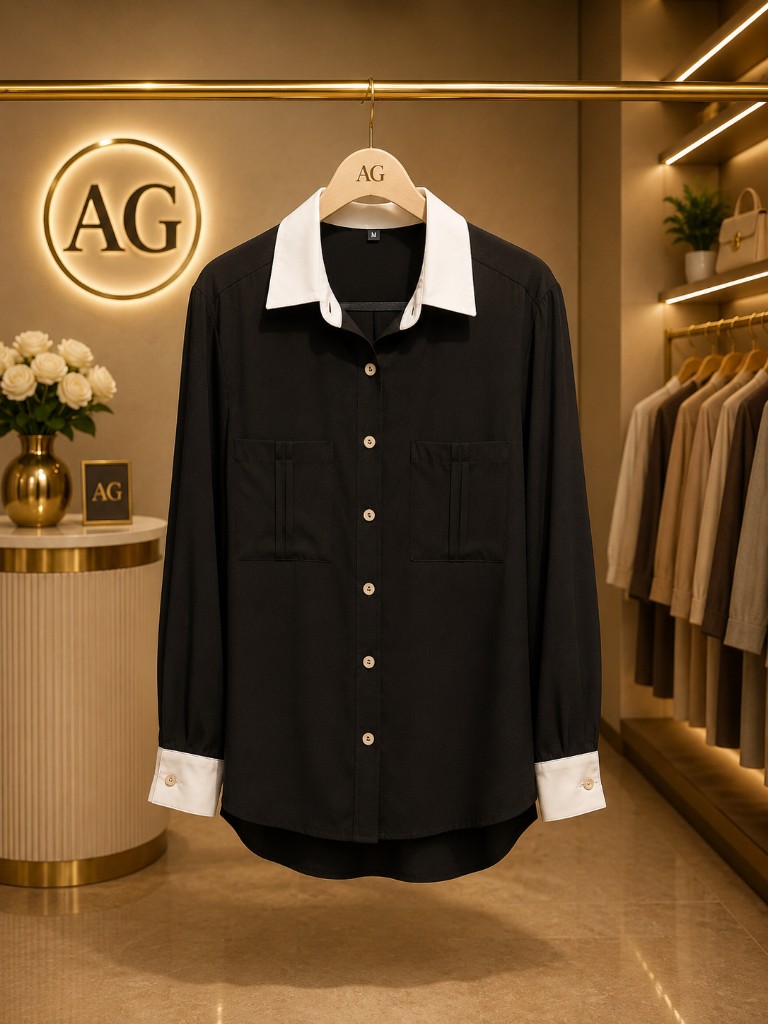 Camisa MangaLarga Negra