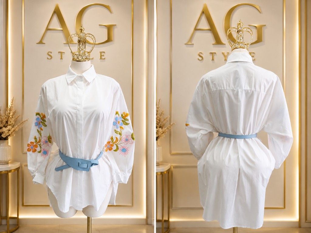 Camisera Floral Blanca